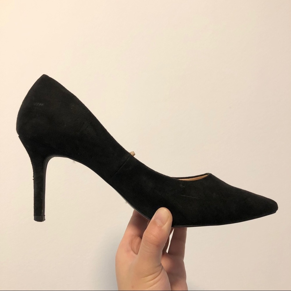 H&M heeled black classic pointy pumps